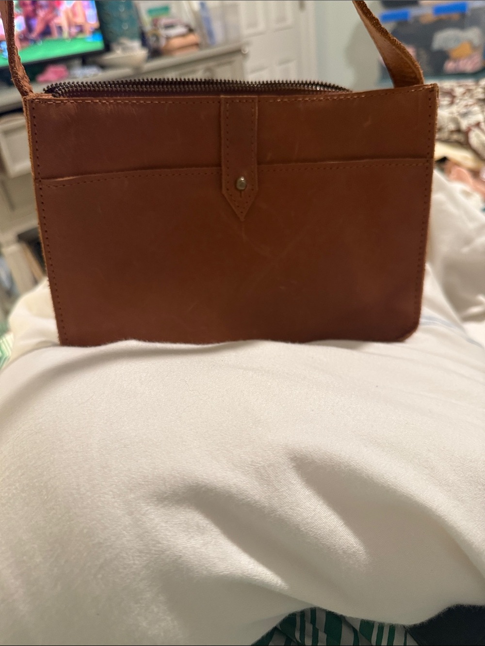 Chaltu Top Zip Crossbody in Whiskey